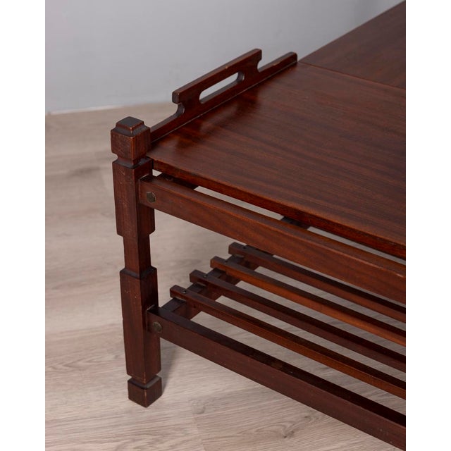 Vintage Italian Coffee Table with Pull-Out Tray, 1960s For Sale - Image 10 of 11