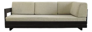 Sofa in Dark Iroko Wood Camargue Range from Regain, France, 1960s