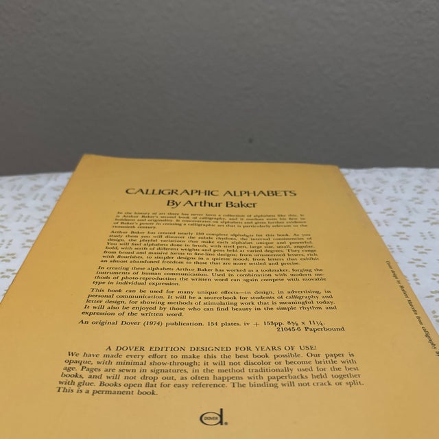 1980s Calligraphic Alphabets by Arthur Baker For Sale - Image 11 of 11