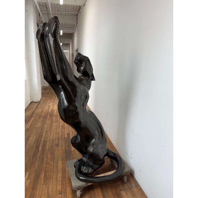 1980 Life Size Panther Sculpture For Sale - Image 4 of 8