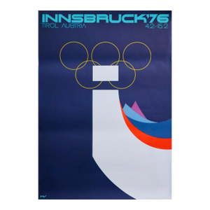 1976 Austrian Winter Olympic Poster, Innsbruck 76 - Arthur Zelger
