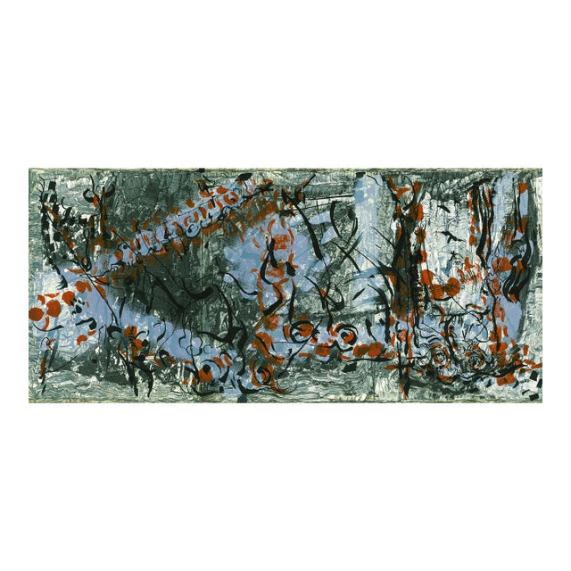 Large 1970 Lithograph by Jean-Paul Riopelle Untitled II For Sale
