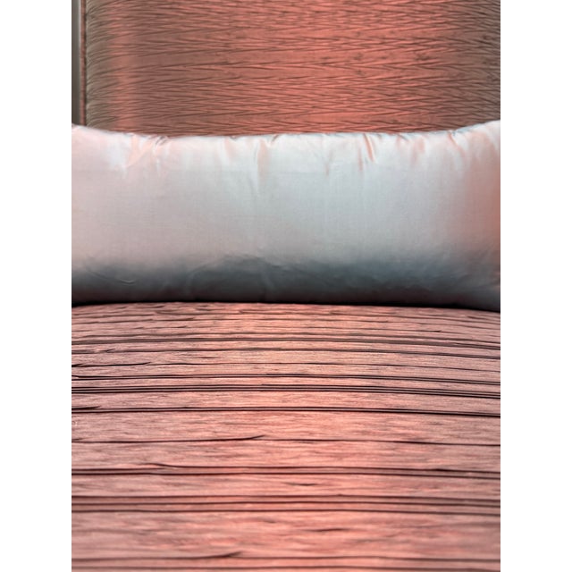 2010s Bright Chair Furniture Lorin Raspberry Red Silk Chair + Lumbar Pillow For Sale - Image 5 of 12