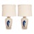 Pair of Blue and White Ceramic Lamps For Sale