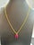 4 Carat Oval Cut Natural Pink Tourmaline 14 Karat Yellow Gold Necklace For Sale - Image 9 of 18