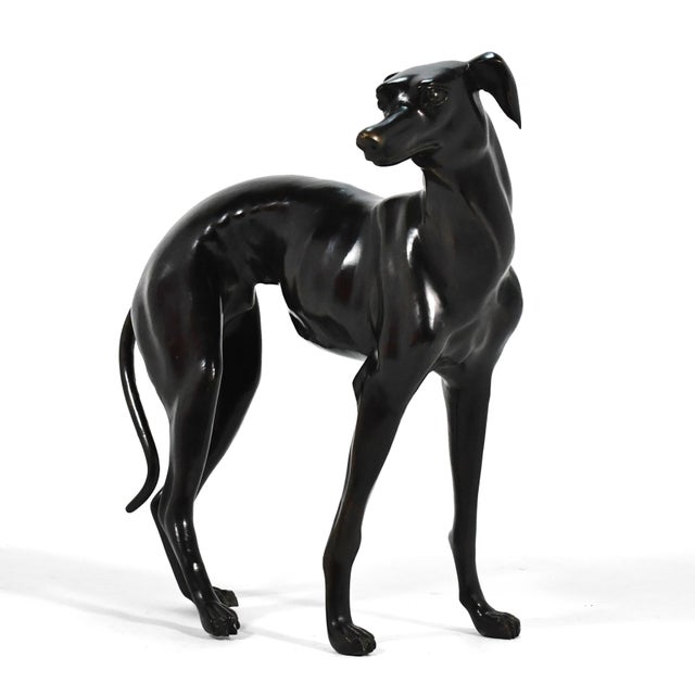 Bronze Whippet or Greyhound Dog Sculpture For Sale - Image 9 of 12