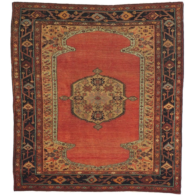 Antique Persian Bakhaish Rug - 05'07 x 06'01 For Sale - Image 10 of 10
