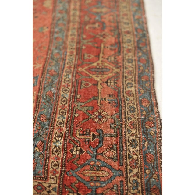 Tribal Antique Tribal Persian Nomadic Halvai Bidjar Pink & Beige Rug, DATED C. 1895, 7.9 x 11.7 For Sale - Image 3 of 11