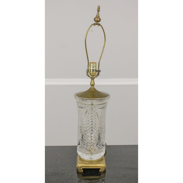 Pair Vintage Quality Cut Crystal Table Lamps For Sale - Image 4 of 13