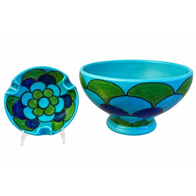 1960s Italian Modernist Ceramic Bowl & Ashtray Set | Rosenthal Netter Attributed | Series 238 For Sale - Image 18 of 18