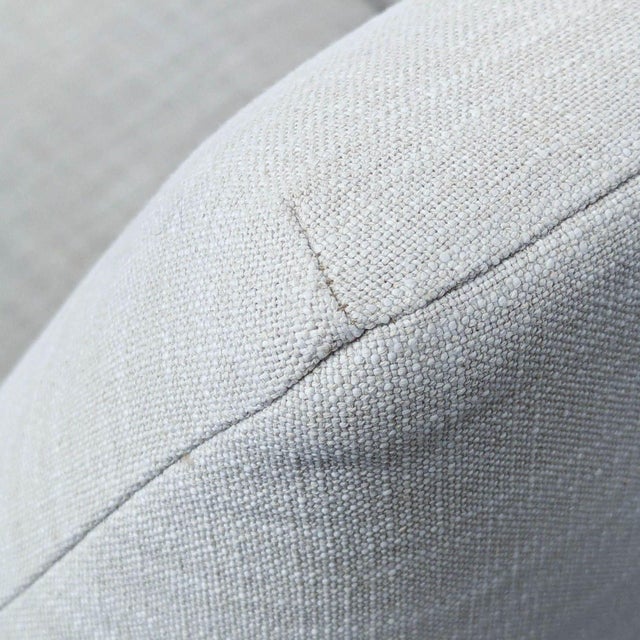 Gray West Elm Lucas Modern Lounge Chair in Light Gray Upholstery For Sale - Image 8 of 9