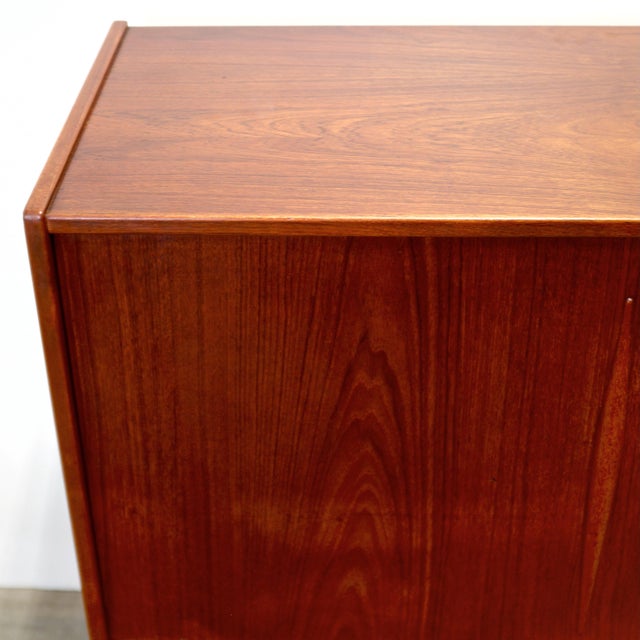 1950s Danish Teak Highboard Designed by E.W. Bach, Attributed For Sale - Image 10 of 18