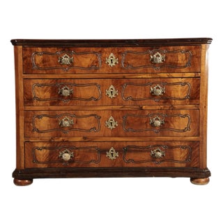 18th Century Baroque Chest of Drawers in Walnut, 1750s For Sale
