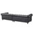 Black Century Chesterfield Sofa - Slate Leather - 118" For Sale - Image 8 of 9