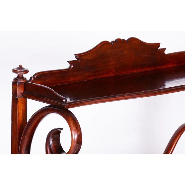 Biedermeier Shelf in Beech & Walnut attributed to Thonet, Austria, Vienna, 1910s For Sale - Image 6 of 9