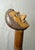 Antique 1800's Hand Carved Nut Wood Sterling Silver Man Face Walking Stick Cane For Sale - Image 11 of 17