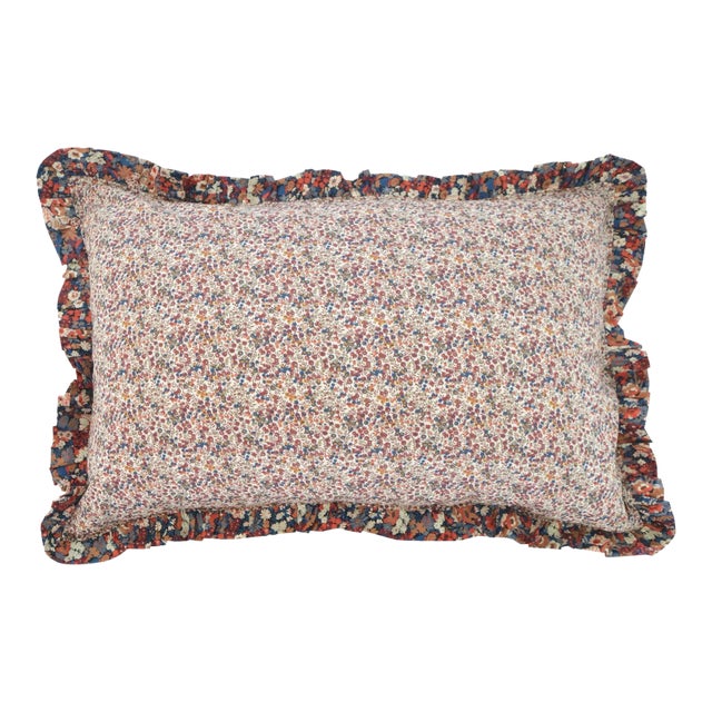 Gathered Edge Pillowcase Made With Liberty Fabric Wiltshire Bud & Thorpe For Sale