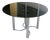 Round Table in Steel and Black Glass by Giotto Stoppino, 1970s For Sale