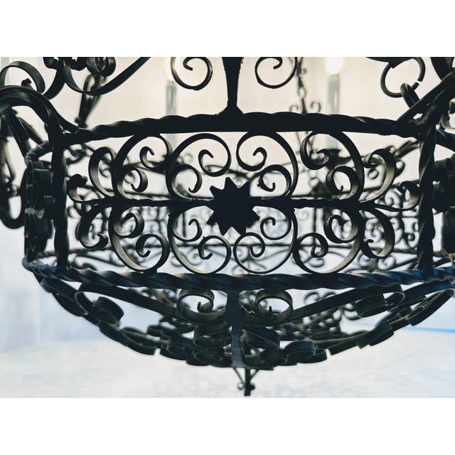 21st Century Arte De Mexico 6-Light Spanish Colonial-Style Chandelier For Sale - Image 10 of 12