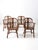 This is a set of four vintage Conant Ball dining chairs. The Colonial Revival chairs are in the Windsor style with bow...