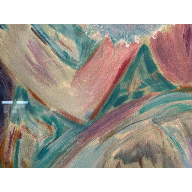 Paint Barbara Wood, Art Deco, Monumental Oil on Paper, Usa, 20th C. For Sale - Image 7 of 15