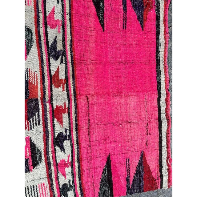 Black Mid-Century South American Woven Tapestry Rug, 1950s For Sale - Image 8 of 16