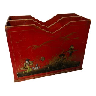 Chinoiserie Letter Holder Desk Accessory For Sale