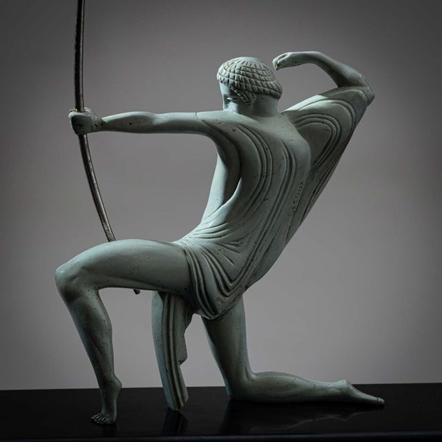 Early 20th Century Art Deco Bronze Sculpture of an Archer by Michel Decoux (1837-1924), France. For Sale - Image 12 of 12