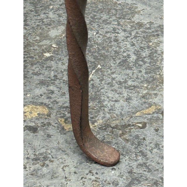 Cast Iron + Glass Side Table For Sale - Image 11 of 12