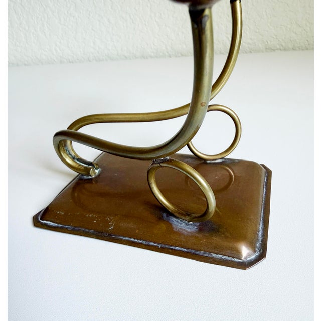1950s Brass & Copper Candle Holders For Sale - Image 9 of 14