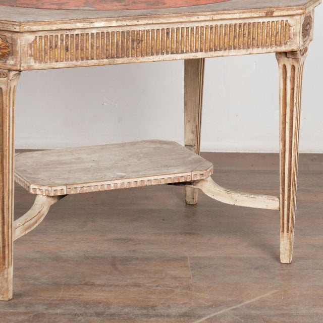 Late 19th Century Gustavian Style Gray Painted Tray Top Side Table For Sale - Image 12 of 14