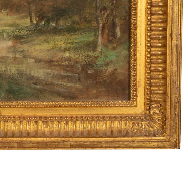Paint Antique American Impressionist Luminist Painting "River Ridge" Virginia by Lucien Whiting Powell, 1890 For Sale - Image 7 of 15