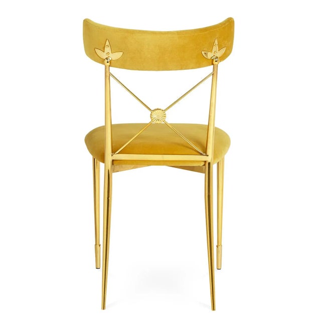 Modern Jonathan Adler Rider Dining Chair, Rialto Gold For Sale - Image 3 of 5