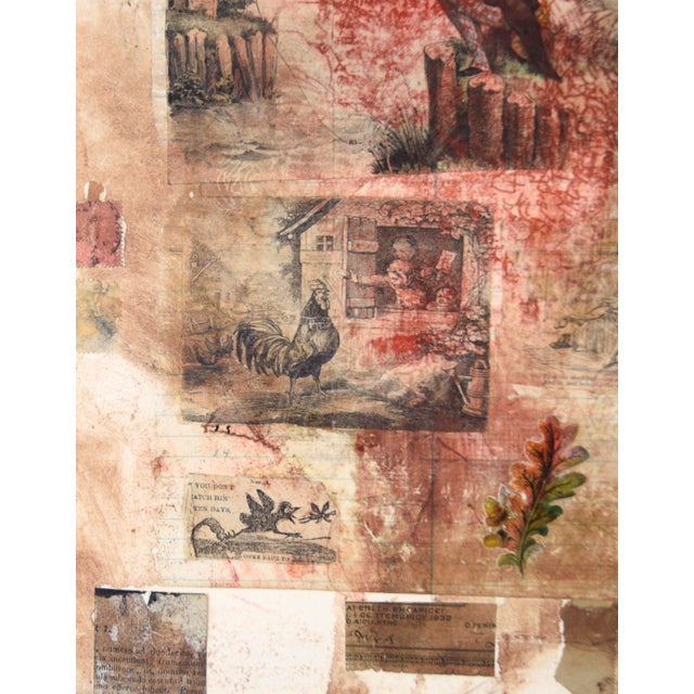 "Mischen Bin Wohl" - Chine Colle Monoprint With Collage by Michael Pauker For Sale - Image 4 of 6