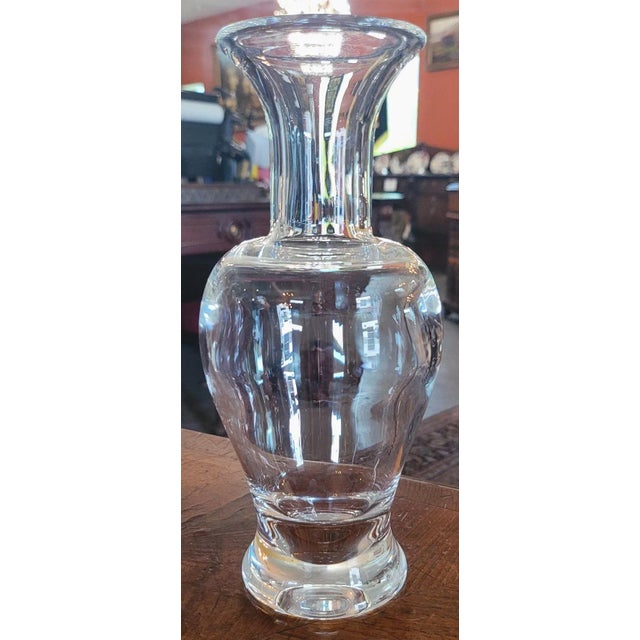 Transparent Mid Century Steuben Palace Vase For Sale - Image 8 of 10