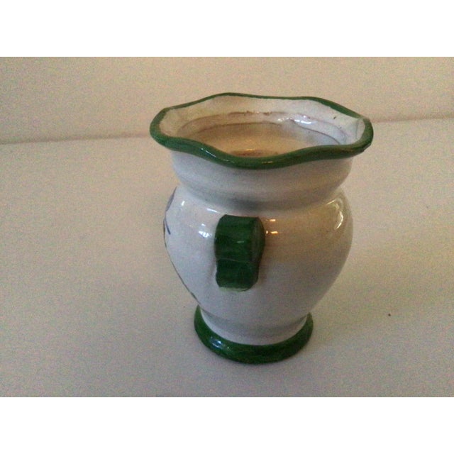 Italian 1990s Italian Hand Painted Mini Vase For Sale - Image 3 of 7
