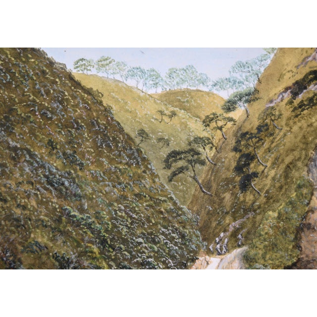 Waterfalls and Mountain Homes - Japanese Landscape 1878 For Sale - Image 10 of 10