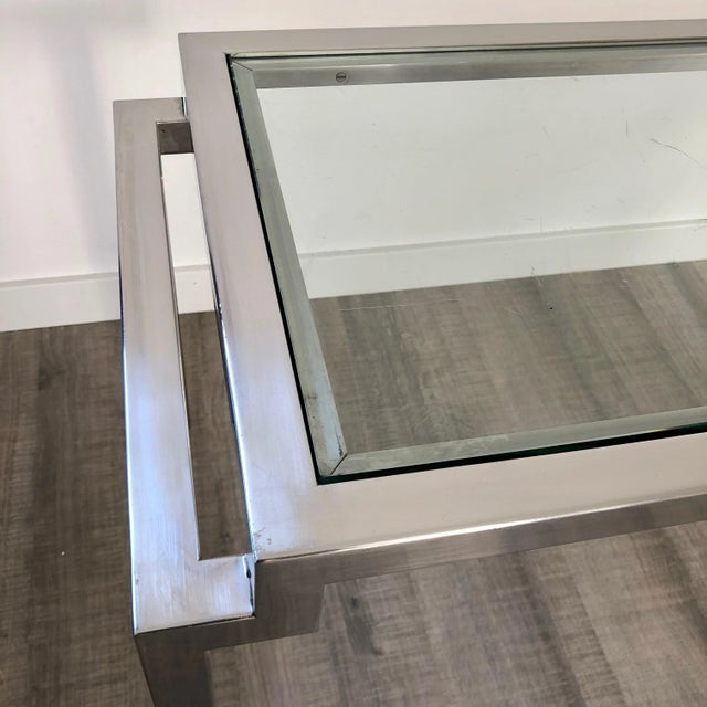 Modern Chrome & Glass Coffee Table, Italy, 1970s For Sale - Image 9 of 12