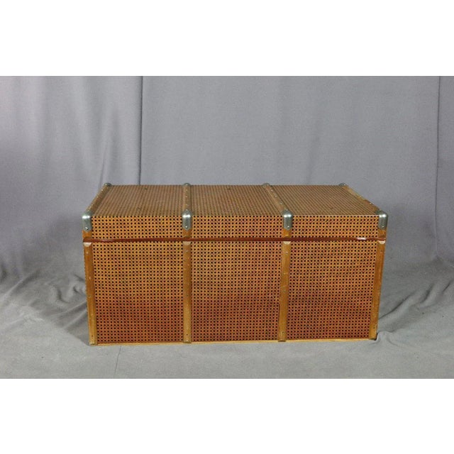 Vintage Faux Leather Trunk, 20th-Century For Sale - Image 5 of 10