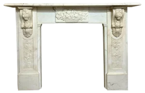 Large Antique English Fireplace, 1860