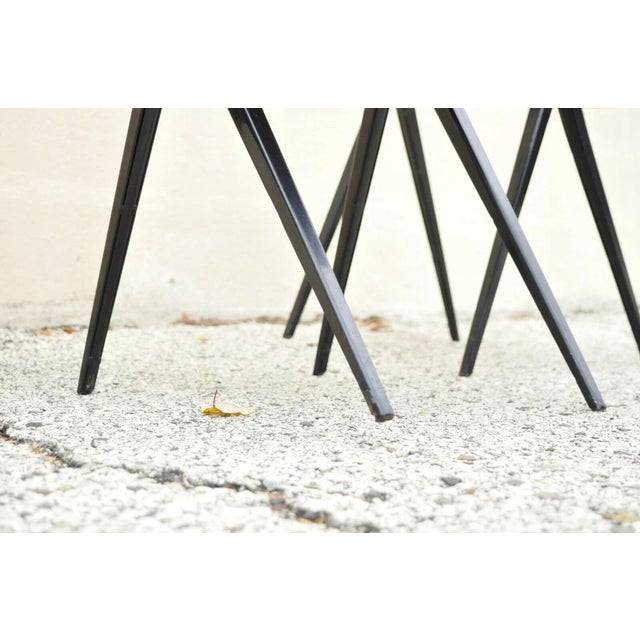 Black Industry West Madewell Industrial School Side Chair Black Metal Frame - Set of 3 For Sale - Image 8 of 11