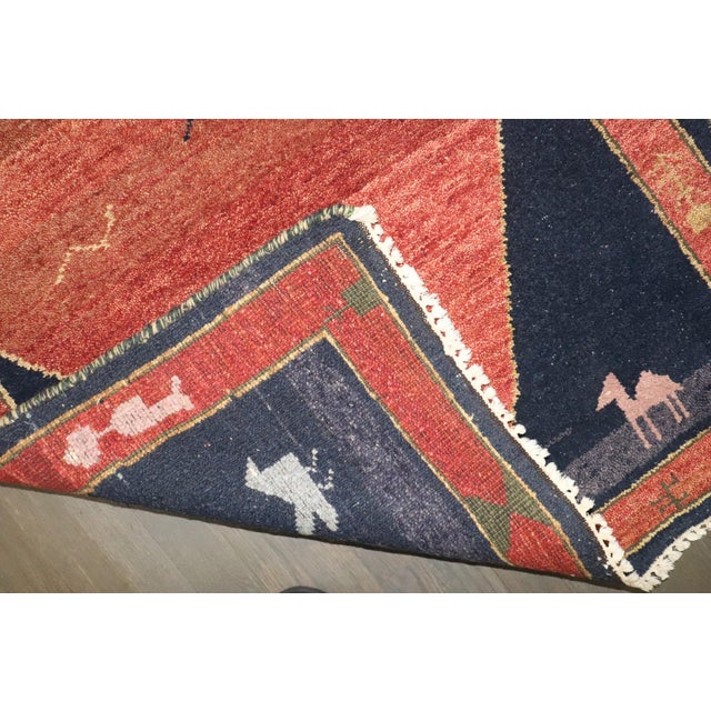 Textile Vintage Inspired Persian Gabbeh rug no. j4777 For Sale - Image 7 of 8