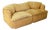 Vintage Confidential Two-Seater Modular Sofa in Ochre Suede by Alberto Rosselli for Saporiti, Italy, 1970s For Sale