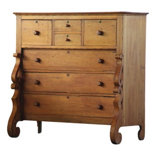 Antique 19th Century Provençal Sculptural Commode in Pine Wood, Denmark, 1850s For Sale