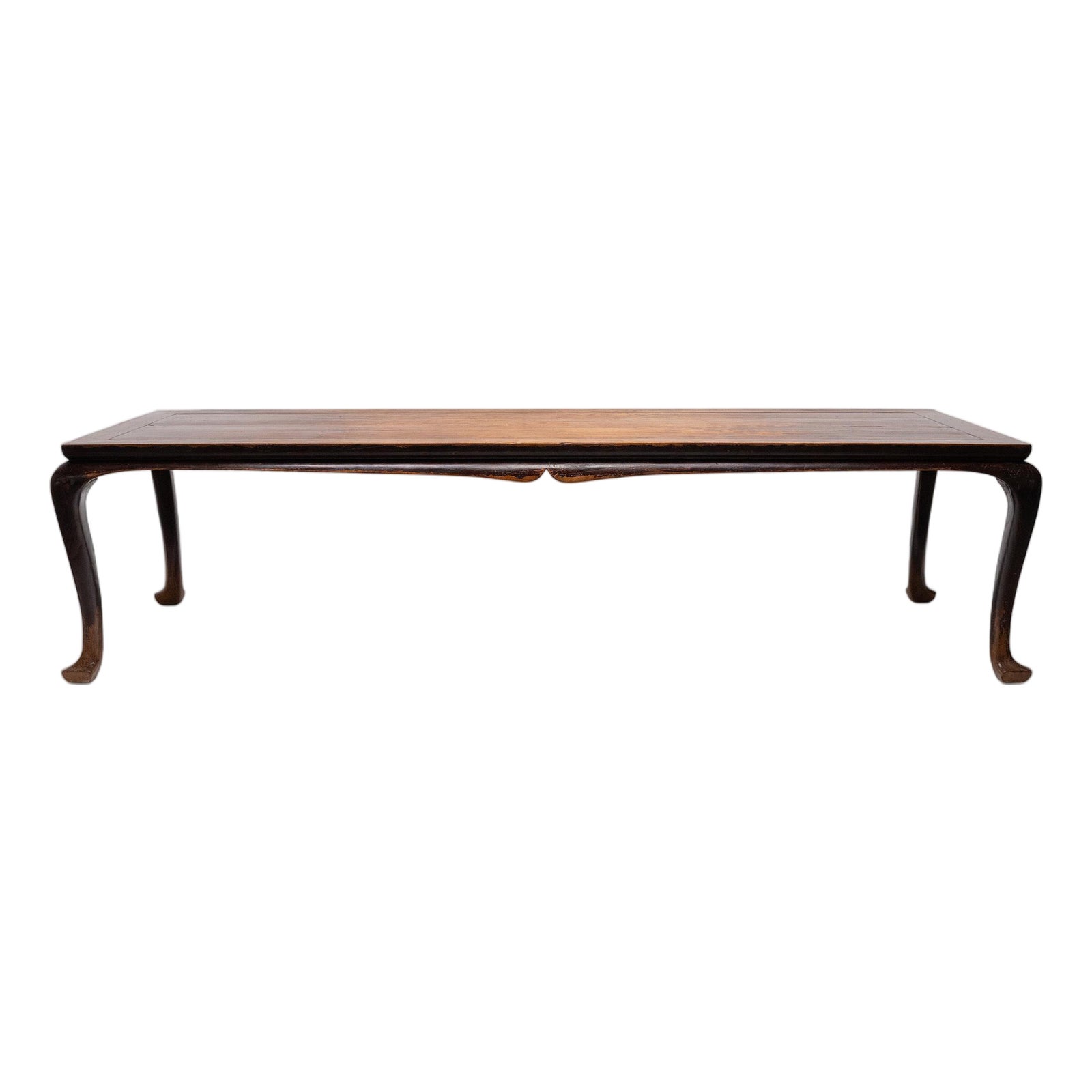 Chinese Grand Cabriole Leg Dining Table | Chairish