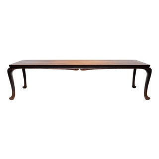 Chinese Grand Cabriole Leg Dining Table For Sale