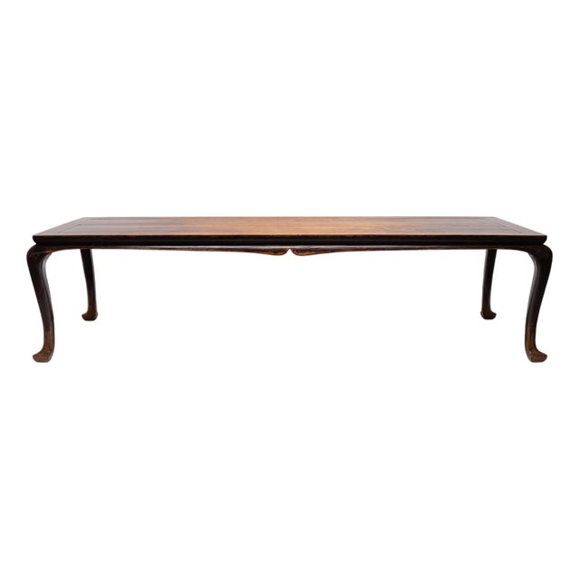 Chinese Grand Cabriole Leg Dining Table For Sale
