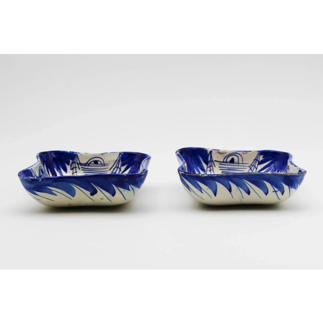 Chinoiserie 19th Century Set of Two Portuguese Chinoiserie Bowls, Earthenware For Sale - Image 3 of 13