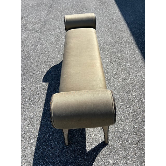 Mid Century Modern Tessellated Stone Scroll Arm Bench For Sale - Image 13 of 13