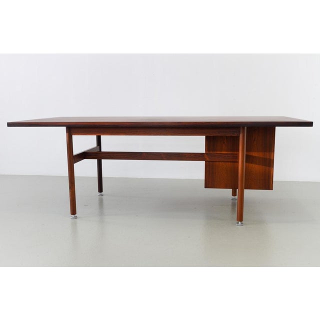 Mid-Century Rosewood Executive Desk with Y Pulls from Jens Risom, 1960s For Sale - Image 12 of 18